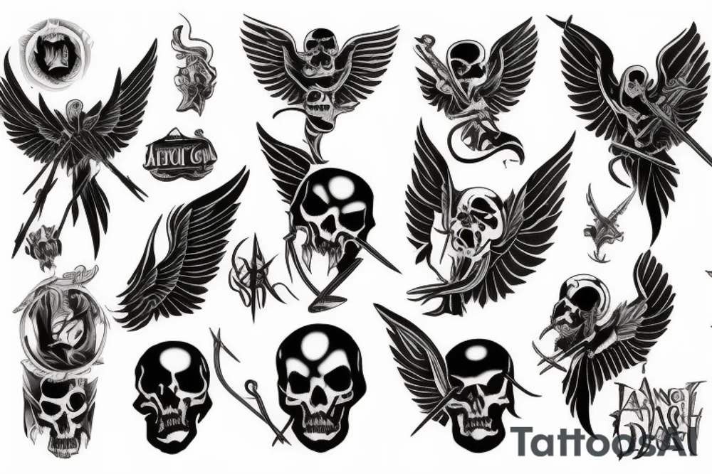 angel of death tattoo idea