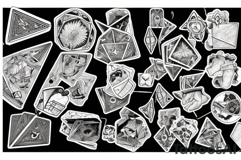 Broken Dice tattoo idea