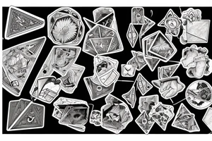 Broken Dice tattoo idea