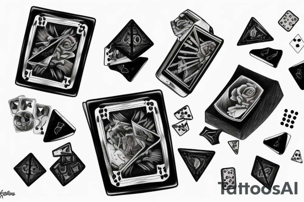 Broken Dice tattoo idea