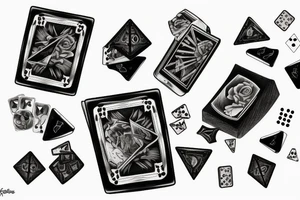 Broken Dice tattoo idea