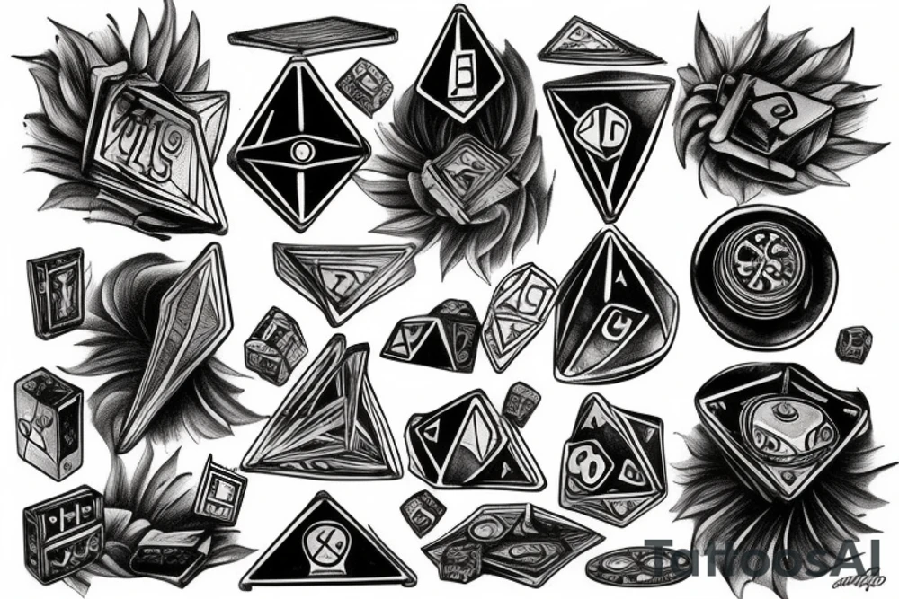 Broken Dice tattoo idea