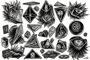 Broken Dice tattoo idea
