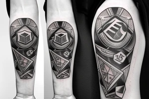 Broken Dice tattoo idea