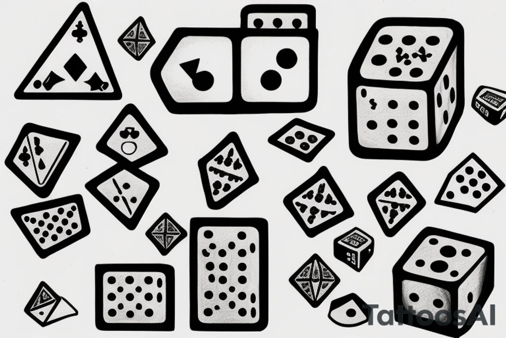 Broken Dice tattoo idea