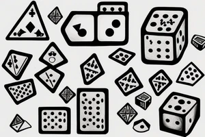 Broken Dice tattoo idea