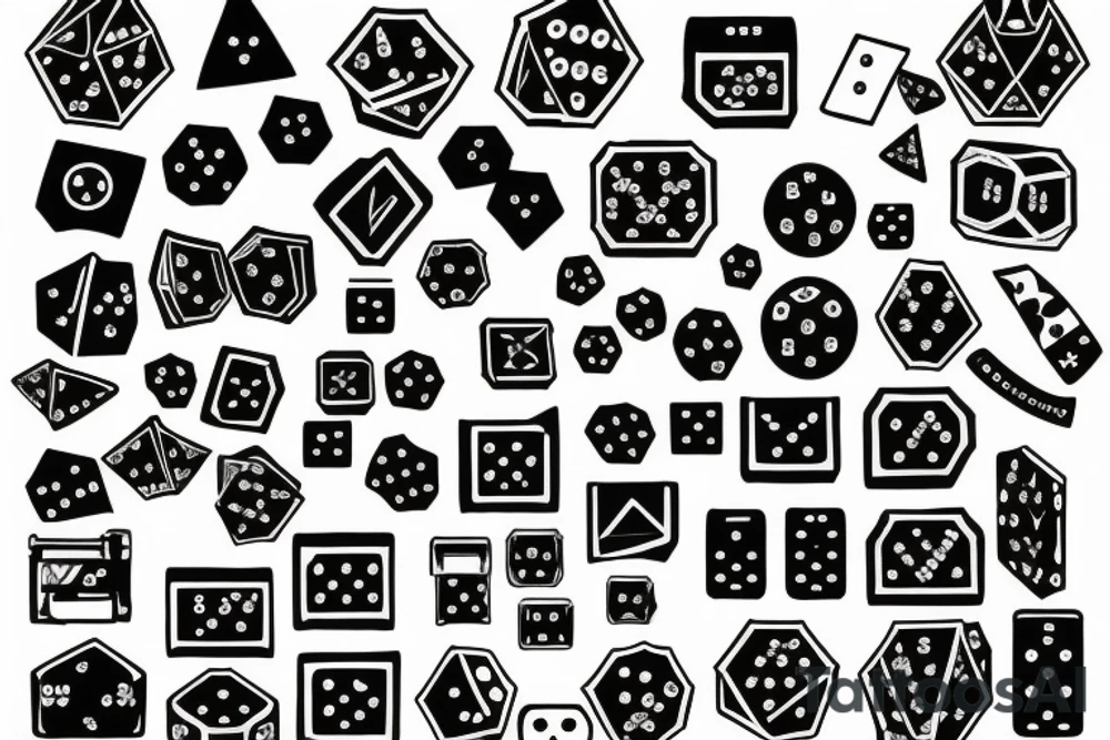 Broken Dice tattoo idea