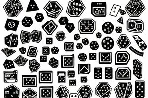 Broken Dice tattoo idea