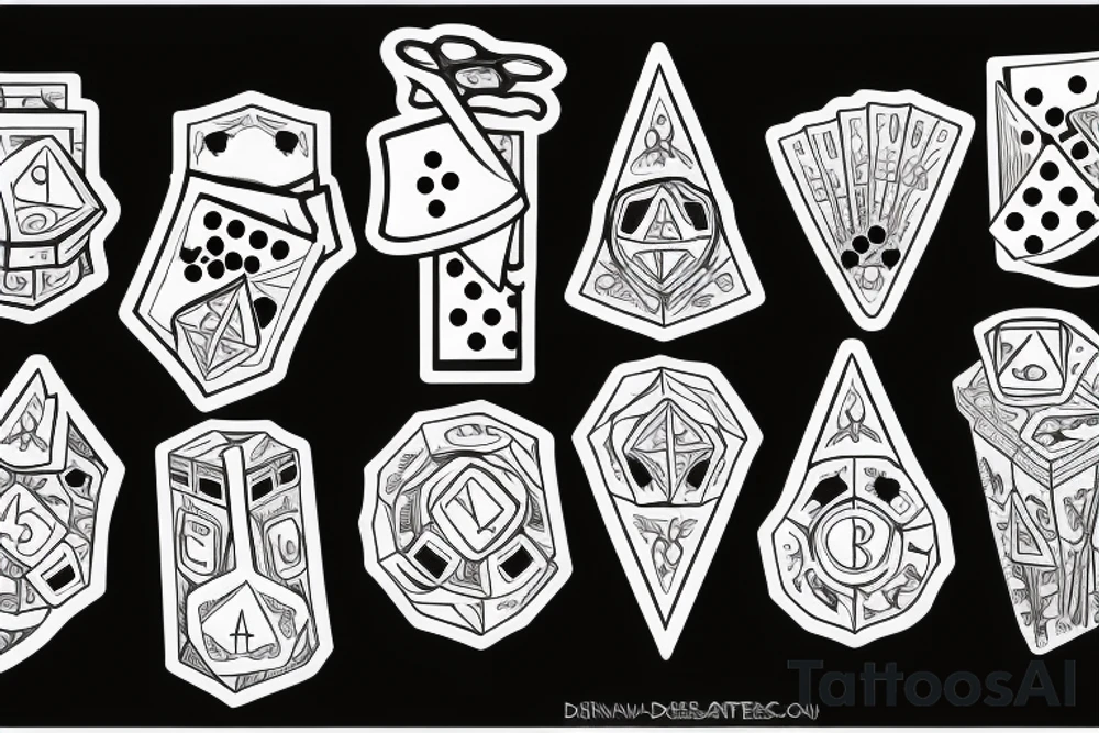 Broken Dice tattoo idea
