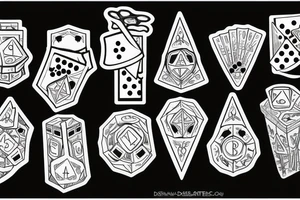 Broken Dice tattoo idea