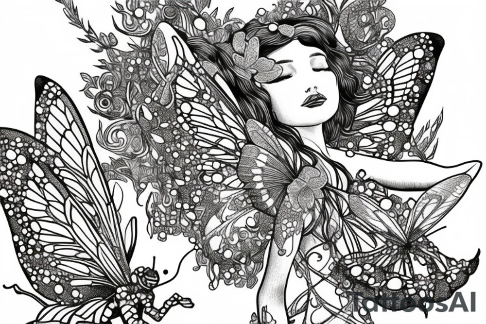 Fairy butterfly wooand tattoo idea