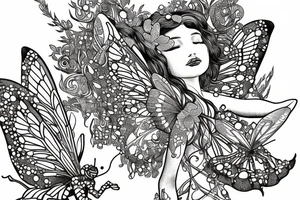 Fairy butterfly wooand tattoo idea