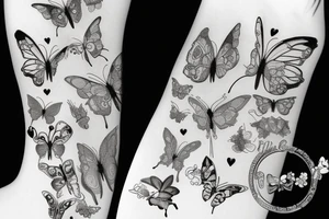 Fairy butterfly woodland realistic tattoo idea
