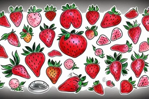 Strawberry tattoo idea