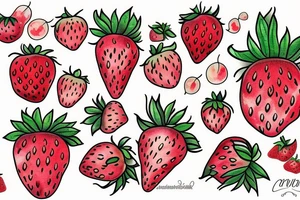 Strawberry tattoo idea