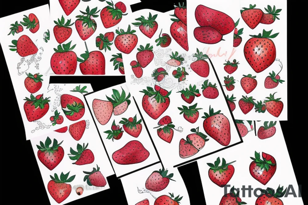Anime strawberry tattoo idea