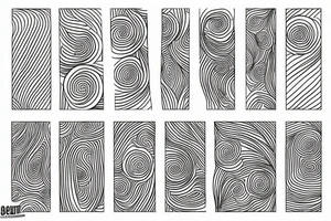 Black abstract lines tattoo idea
