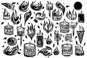Candle without fire tattoo idea