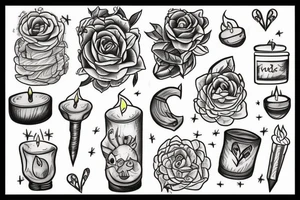 Candle without fire tattoo idea
