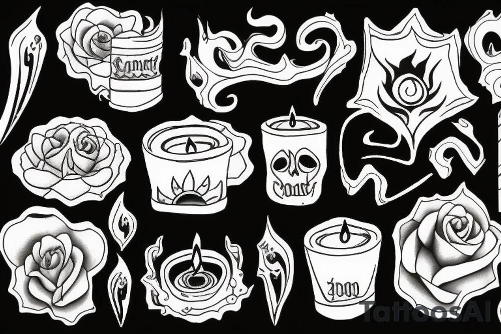Extinguished candle tattoo idea