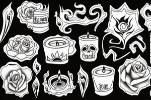 Extinguished candle tattoo idea