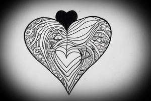 Heart with hole tattoo idea