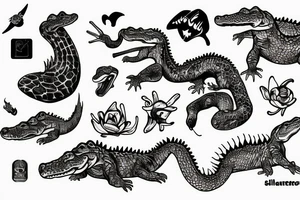 alligator tattoo idea