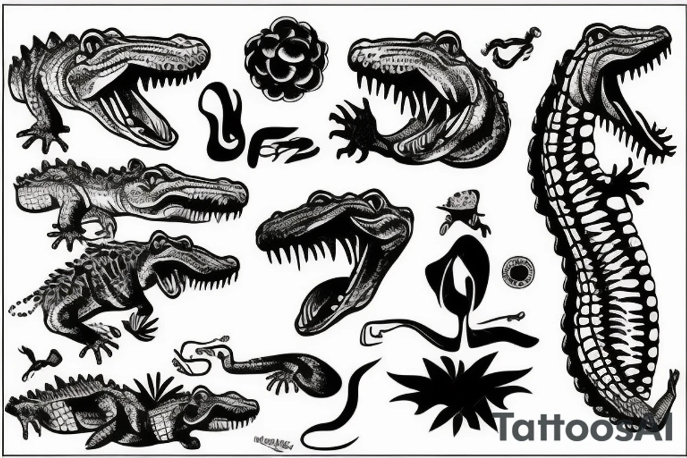 alligator tattoo idea