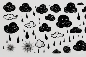 Rain cloud tattoo idea