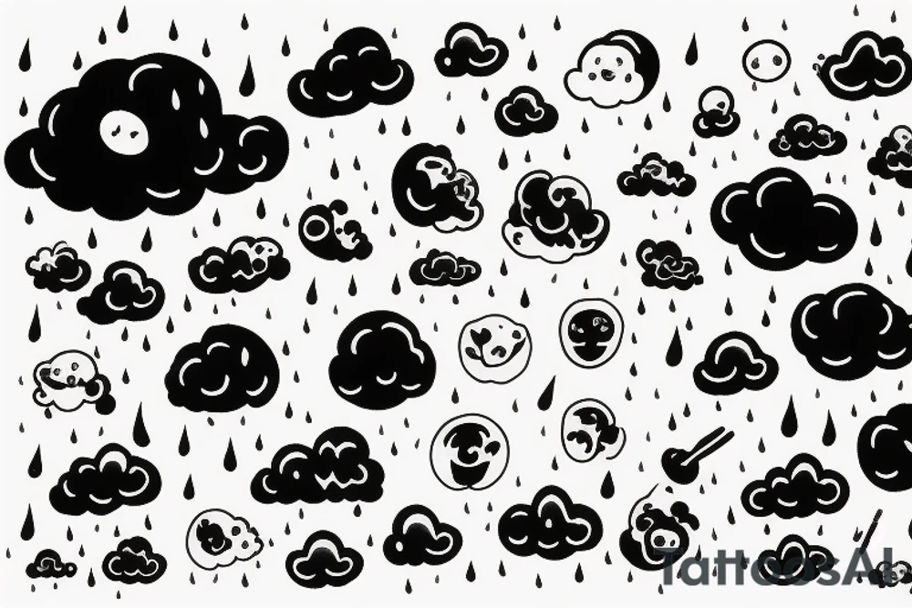 Rain cloud tattoo idea