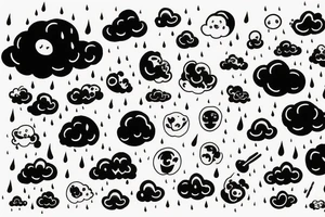 Rain cloud tattoo idea