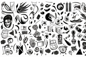 sentence: 
"sérios curiosos x criativos bem-dispostos" tattoo idea