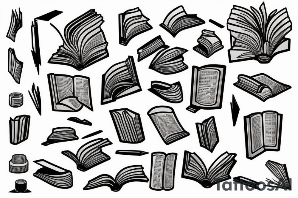 an open book tattoo idea