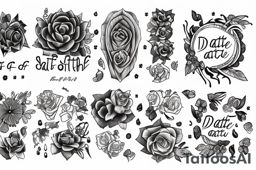 Date of birth tattoo idea