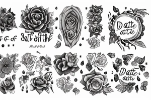 Date of birth tattoo idea