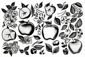 An apple and a bridge tattoo idea
