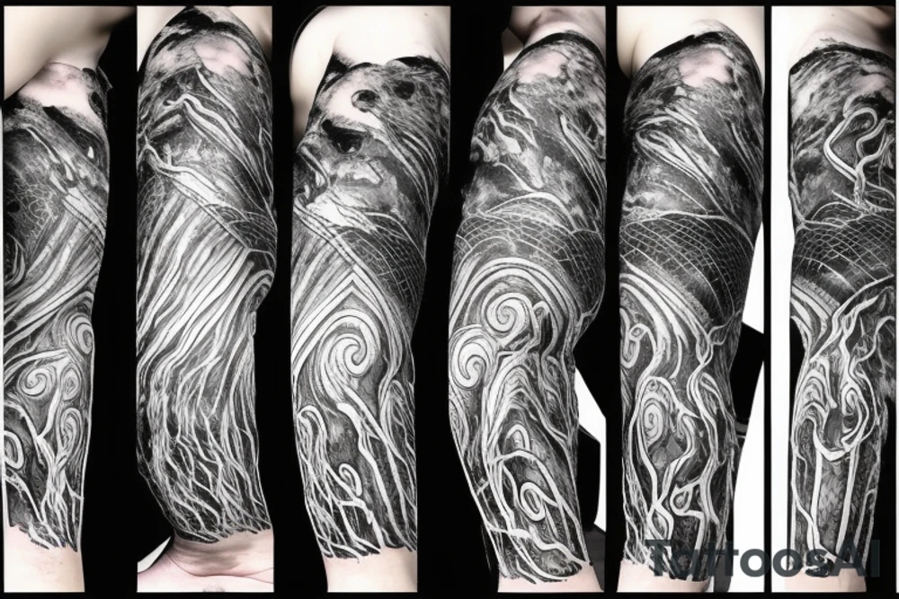 Thor in a storm tattoo idea