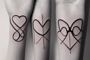 Square frame eyeglasses, 707, heart tattoo idea