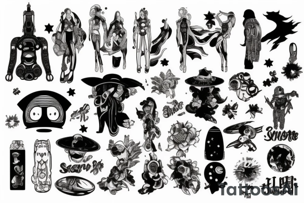 space cowboy tattoo idea