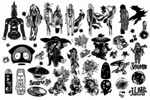 space cowboy tattoo idea