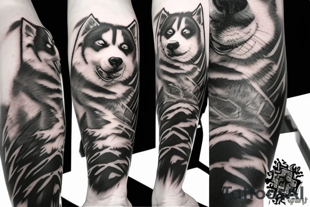 Husky storm tattoo idea