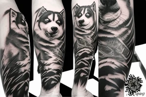 Husky storm tattoo idea