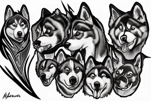 Husky storm tattoo idea