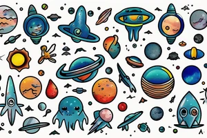 Space exploration ocean lakes sun science mountains aliens tattoo idea
