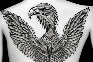 Eagle,hourglass tattoo idea