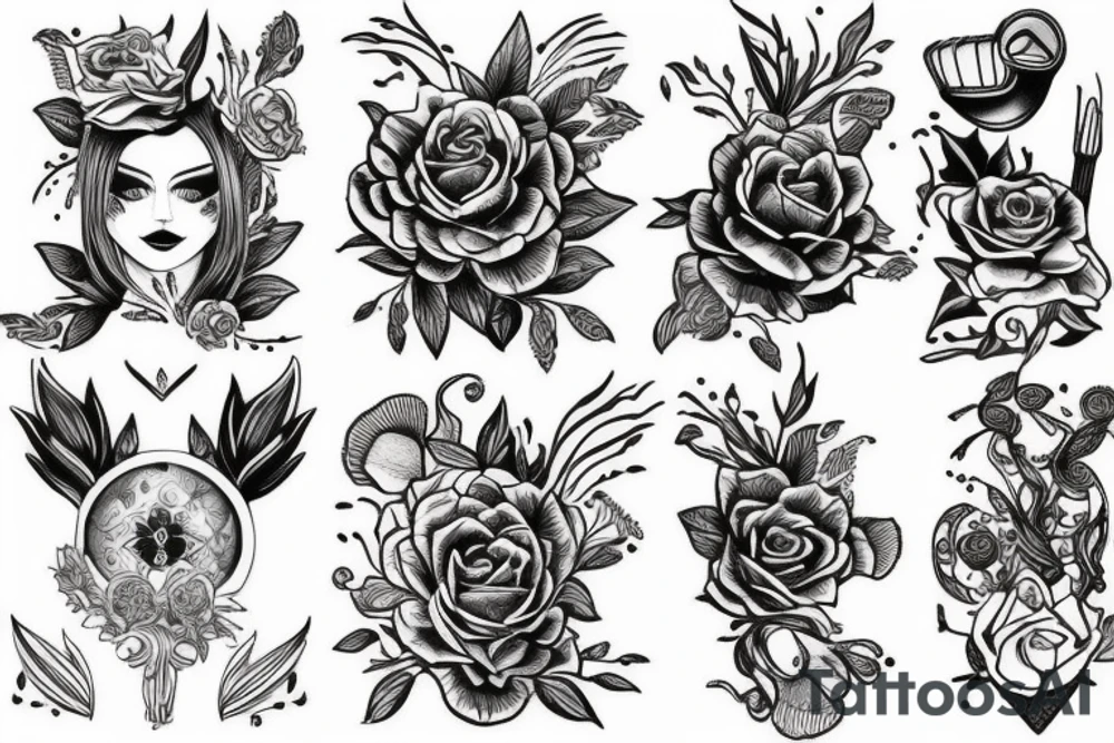 череп с короной tattoo idea