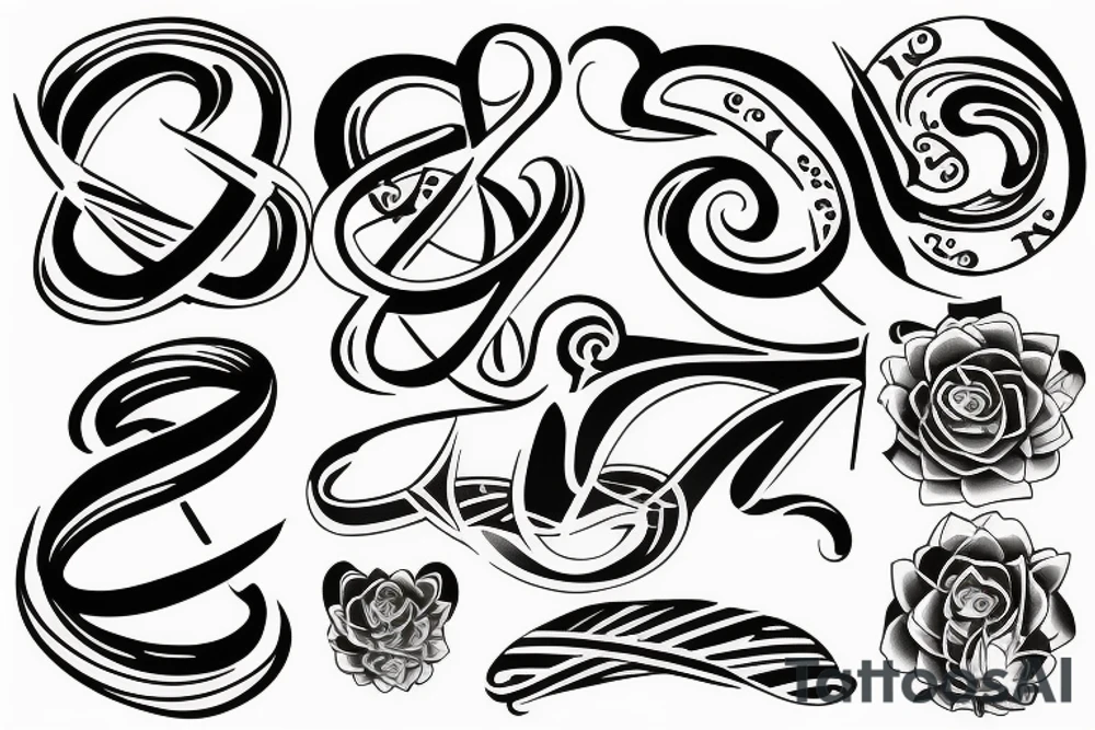 Name within an infinity sign tattoo idea