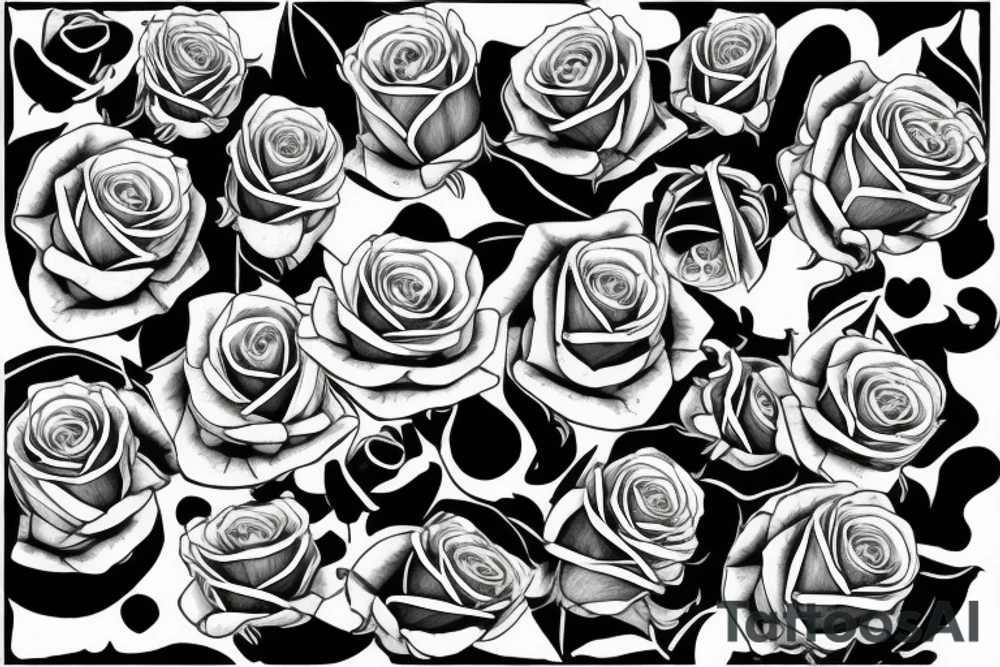 a tiger sniffs a rose tattoo idea