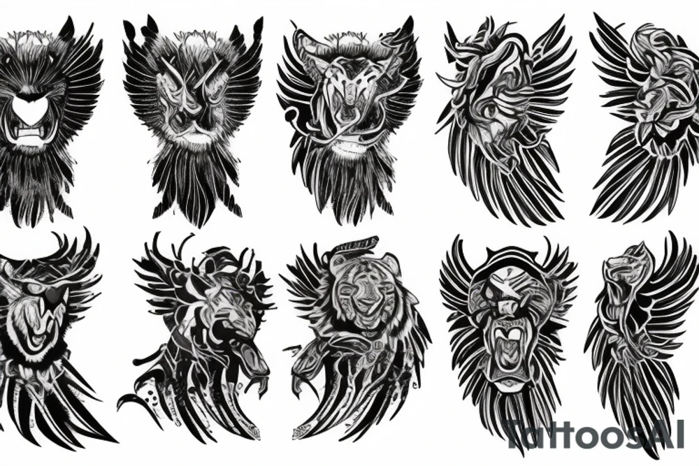 The tiger with wings tattoo idea
