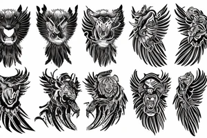 The tiger with wings tattoo idea